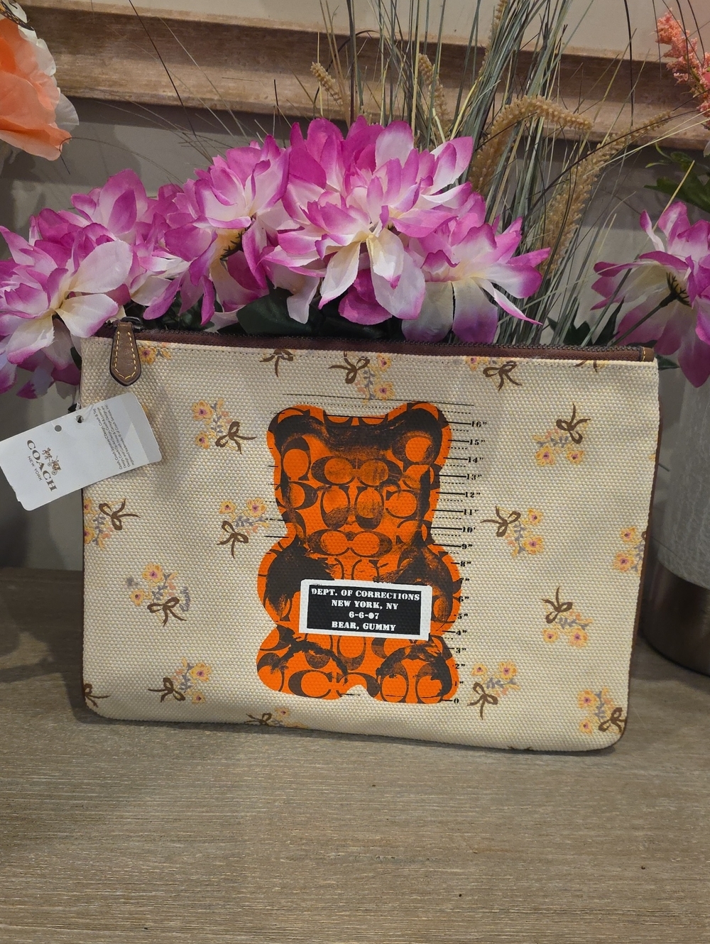 Coach Gummy Bear Huge 8×12 Canvas Pouch